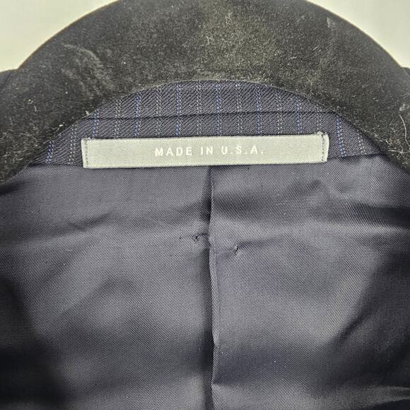 Hickey Freeman 100% Wool Pinstripe Blazer 44S Made in USA Vintage Y2K Power Look - Picture 2 of 5